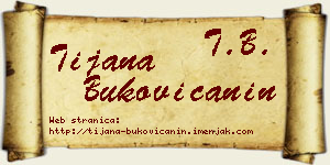 Tijana Bukovičanin vizit kartica